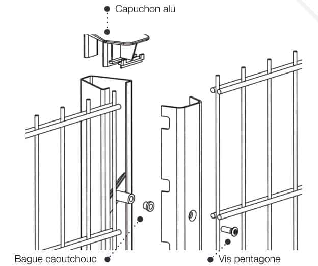 Clip sécuritaire - CLOTEX - L'expert Clôture